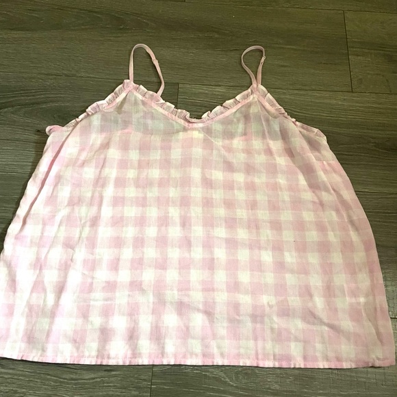 Plaid sleeveless tank. a.n.a size L - Picture 2 of 3